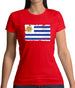 Uruguay Grunge Style Flag Womens T-Shirt