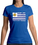 Uruguay Grunge Style Flag Womens T-Shirt