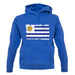 Uruguay Grunge Style Flag unisex hoodie