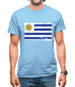 Uruguay Grunge Style Flag Mens T-Shirt
