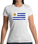 Uruguay Grunge Style Flag Womens T-Shirt