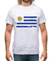 Uruguay Grunge Style Flag Mens T-Shirt