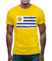 Uruguay Grunge Style Flag Mens T-Shirt