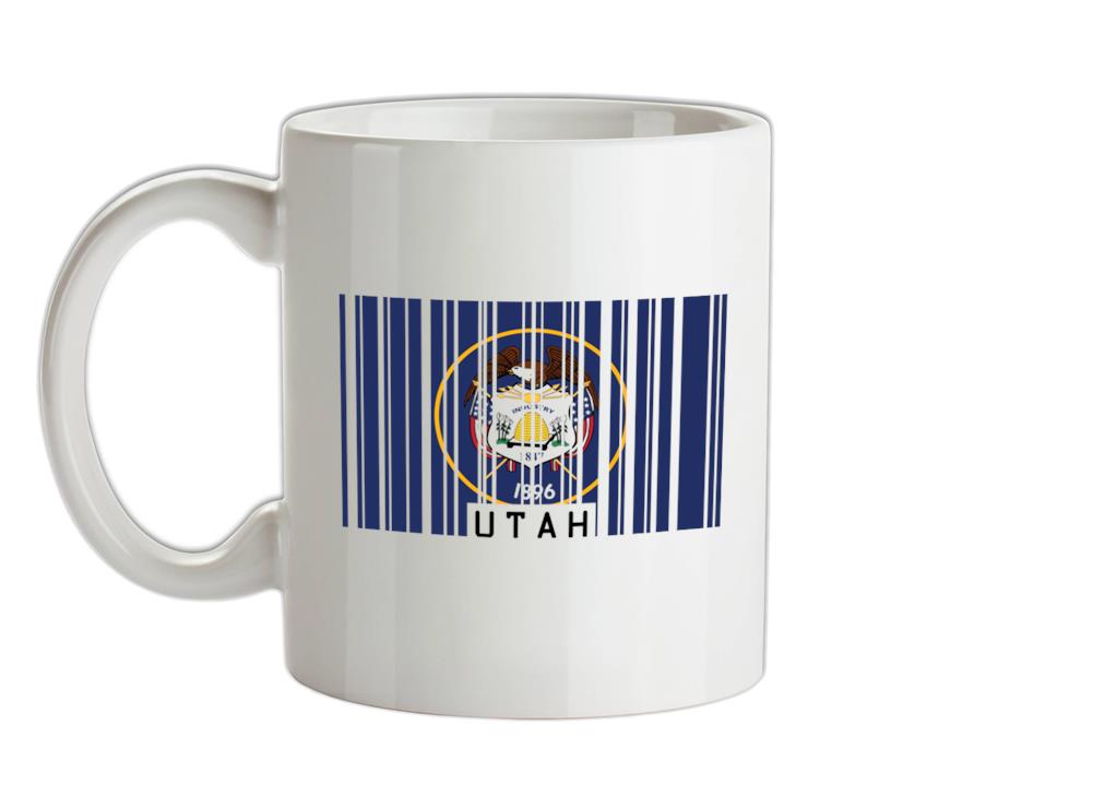 Utah Barcode Style Flag Ceramic Mug