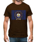 Utah Barcode Style Flag Mens T-Shirt