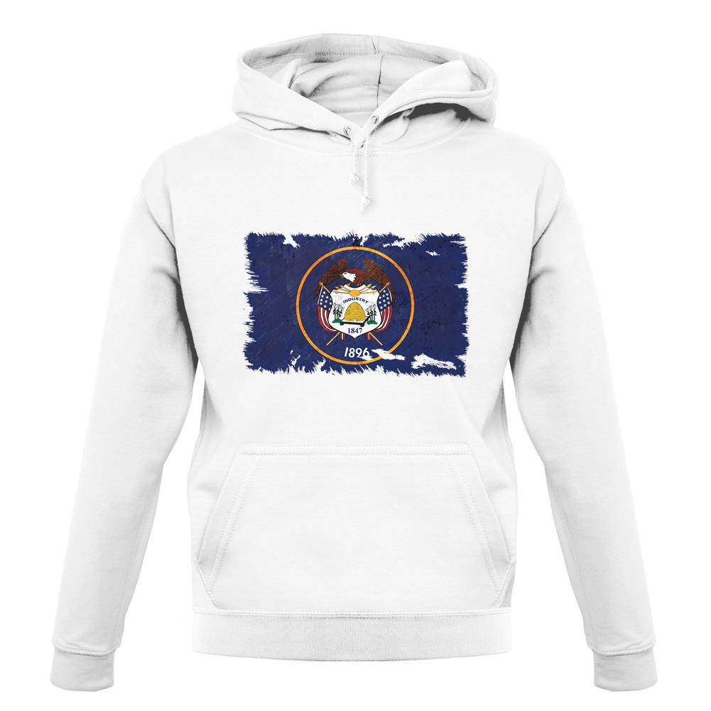 Utah Grunge Style Flag unisex hoodie