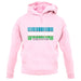 Uzbekistan Barcode Style Flag unisex hoodie