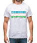 Uzbekistan Barcode Style Flag Mens T-Shirt