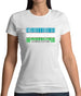 Uzbekistan Barcode Style Flag Womens T-Shirt