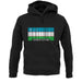 Uzbekistan Barcode Style Flag unisex hoodie