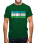 Uzbekistan Barcode Style Flag Mens T-Shirt