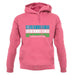 Uzbekistan Barcode Style Flag unisex hoodie