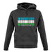 Uzbekistan Barcode Style Flag unisex hoodie