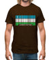 Uzbekistan Barcode Style Flag Mens T-Shirt