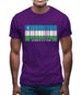 Uzbekistan Barcode Style Flag Mens T-Shirt