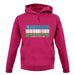 Uzbekistan Barcode Style Flag unisex hoodie