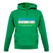 Uzbekistan Barcode Style Flag unisex hoodie