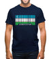 Uzbekistan Barcode Style Flag Mens T-Shirt