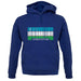 Uzbekistan Barcode Style Flag unisex hoodie