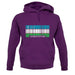 Uzbekistan Barcode Style Flag unisex hoodie