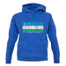 Uzbekistan Barcode Style Flag unisex hoodie