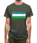 Uzbekistan Grunge Style Flag Mens T-Shirt