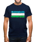 Uzbekistan Grunge Style Flag Mens T-Shirt