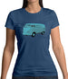 Split Screen Campervan Colour Womens T-Shirt