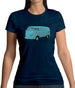 Split Screen Campervan Colour Womens T-Shirt