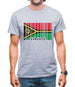 Vanuatu Barcode Style Flag Mens T-Shirt