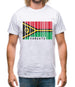 Vanuatu Barcode Style Flag Mens T-Shirt