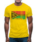 Vanuatu Barcode Style Flag Mens T-Shirt