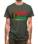 Vanuatu Barcode Style Flag Mens T-Shirt