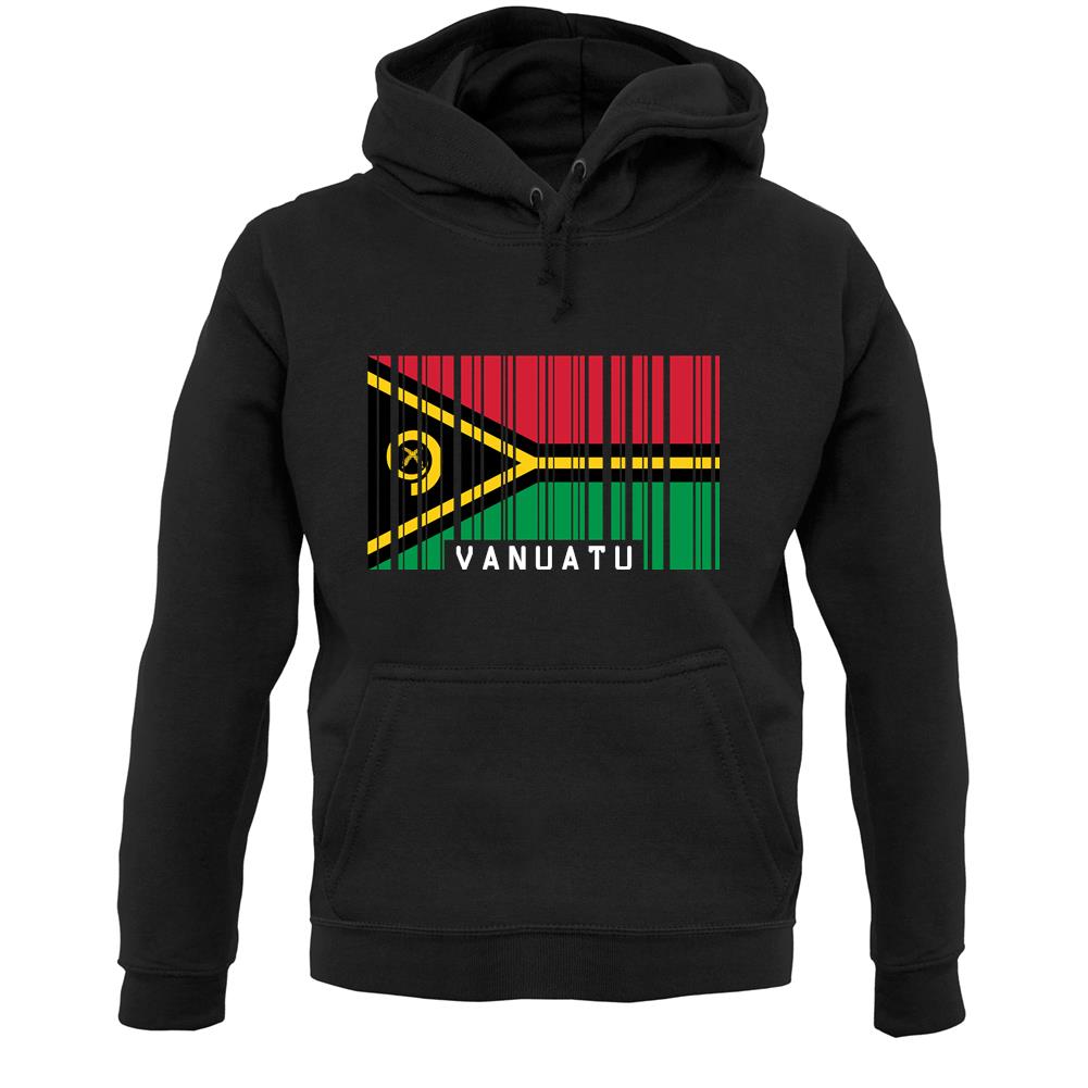 Vanuatu Barcode Style Flag Unisex Hoodie
