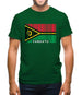 Vanuatu Barcode Style Flag Mens T-Shirt