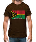 Vanuatu Barcode Style Flag Mens T-Shirt