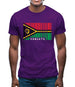 Vanuatu Barcode Style Flag Mens T-Shirt