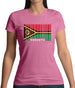 Vanuatu Barcode Style Flag Womens T-Shirt