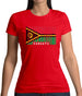Vanuatu Barcode Style Flag Womens T-Shirt