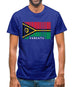 Vanuatu Barcode Style Flag Mens T-Shirt