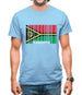 Vanuatu Barcode Style Flag Mens T-Shirt