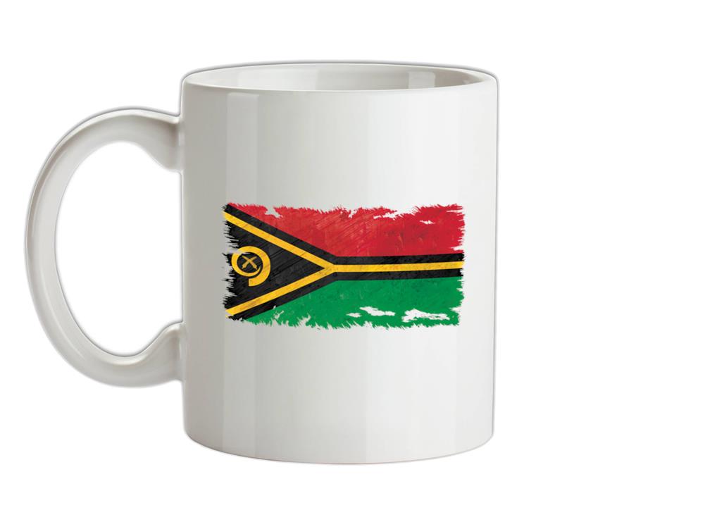 Vanuatu Grunge Style Flag Ceramic Mug