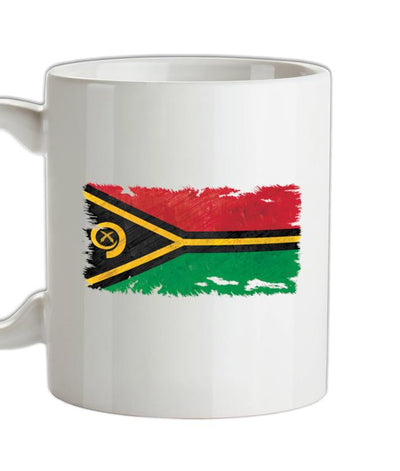 Vanuatu Grunge Style Flag Ceramic Mug