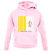 Vatican City Barcode Style Flag unisex hoodie