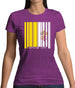 Vatican City Barcode Style Flag Womens T-Shirt