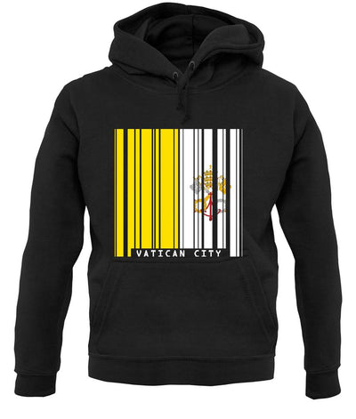 Vatican City Barcode Style Flag unisex hoodie