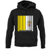 Vatican City Barcode Style Flag unisex hoodie