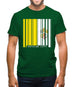 Vatican City Barcode Style Flag Mens T-Shirt