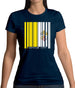 Vatican City Barcode Style Flag Womens T-Shirt