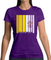 Vatican City Barcode Style Flag Womens T-Shirt